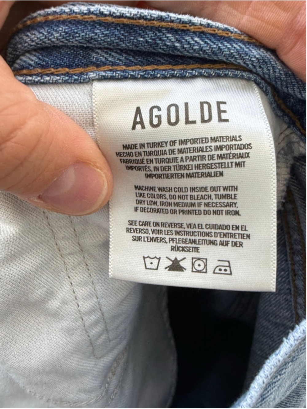 AGOLDE Riley High Rise Straight Crop Jeans 26 Distressed Light Wash - Picture 7 of 8
